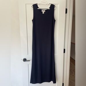 Vintage Bob Mackie Studio Knit Dress Large 80s 90s Minimalist Navy Normcore